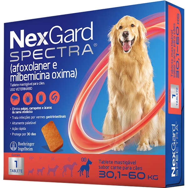 Antipulgas, Carrapatos e Vermífugo NexGard Spectra para Cães de 30,1 a 60 Kg é ruim? Antipulgas, Carrapatos e Vermífugo NexGard Spectra para Cães de 30,1 a 60 Kg é boa?