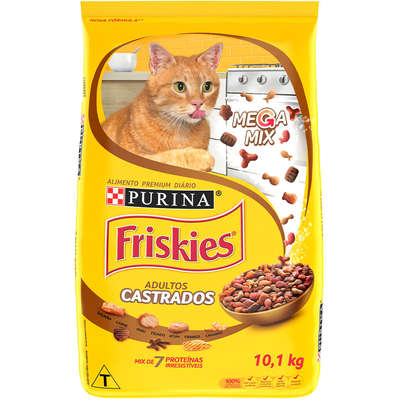 Ração Seca Nestlé Purina Friskies Megamix para Gatos Castrados