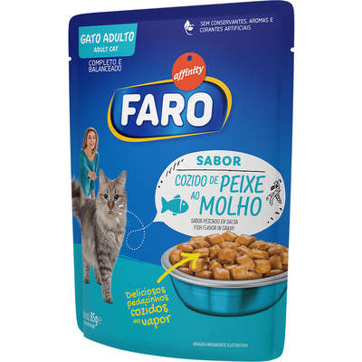 Ração Úmida Affinity Faro Cozido de Peixe ao Molho para Gatos Adultos