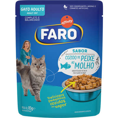 Ração Úmida Affinity Faro Cozido de Peixe ao Molho para Gatos Adultos