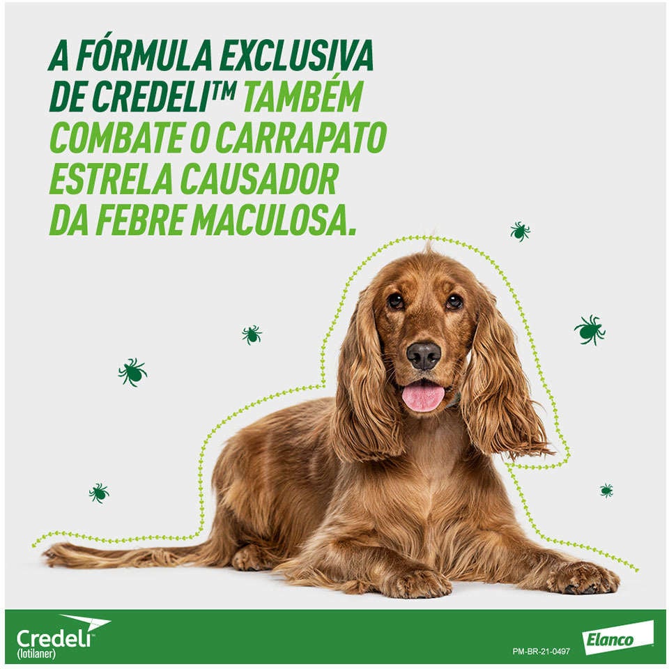 Kit Antipulgas e Carrapatos Elanco Credeli 56,25 mg Cães de 1,3 até 2,5Kg - 2 Caixas (6 Comprimidos)