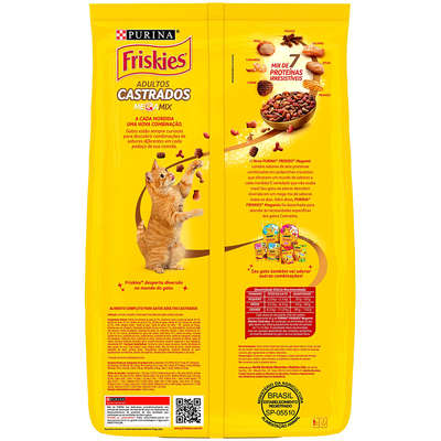 Ração Seca Nestlé Purina Friskies Megamix para Gatos Castrados