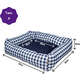 Cama Flex Fábrica Pet Xadrez - Azul Marinho