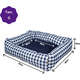 Cama Flex Fábrica Pet Xadrez - Azul Marinho