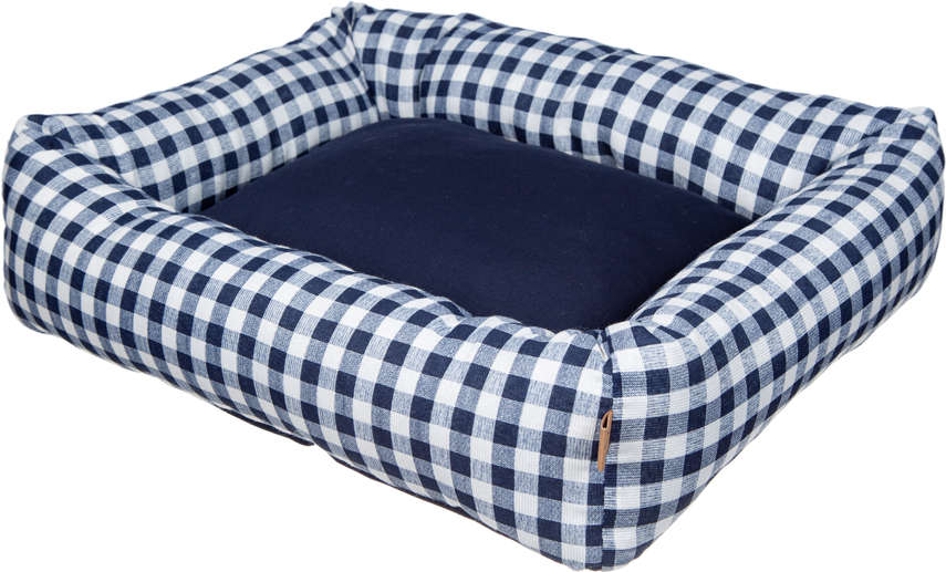 Cama Flex Fábrica Pet Xadrez Azul Marinho - Tam. GG