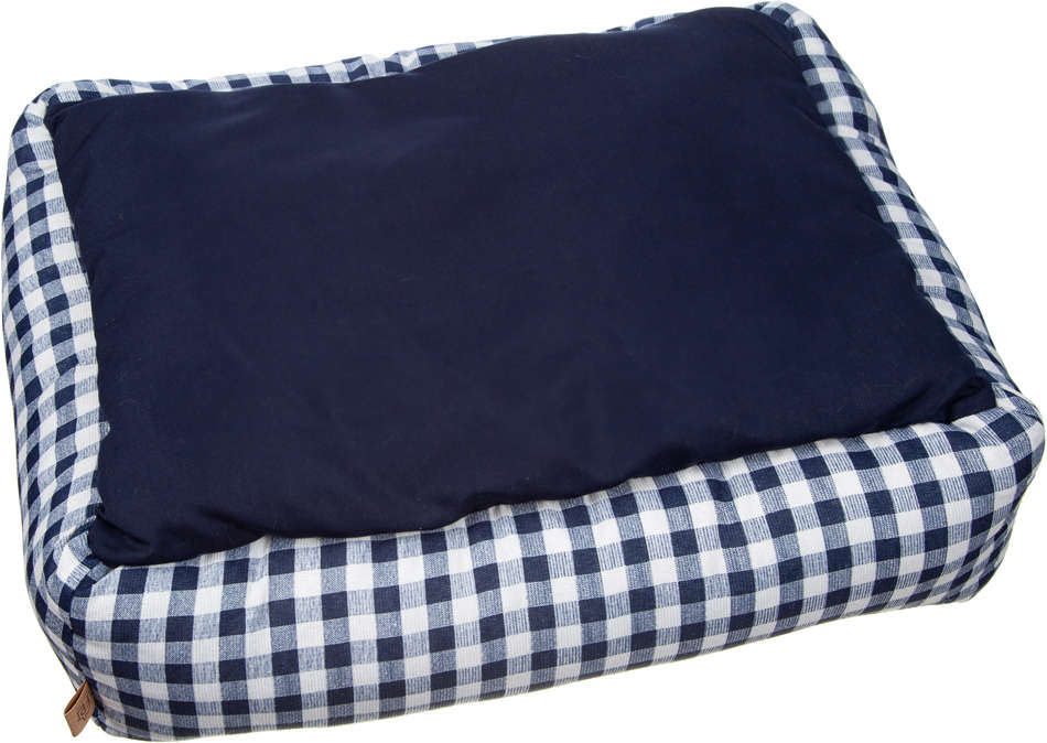 Cama Flex Fábrica Pet Xadrez Azul Marinho - Tam. GG