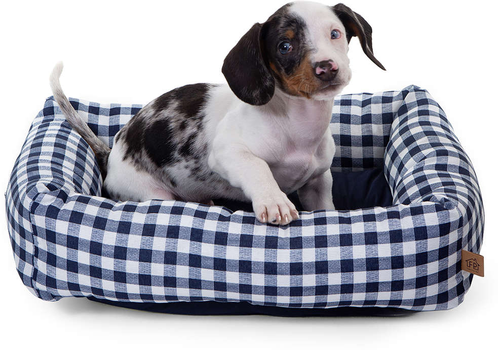 Cama Flex Fábrica Pet Xadrez Azul Marinho - Tam. GG