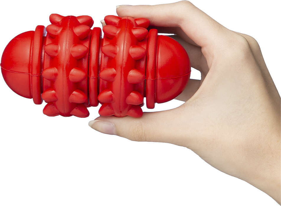 Brinquedo Cilindro Vermelho Sabor Leite para Cães - Tam. Único