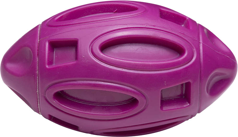 Brinquedo Bola de Rugby Roxo Sabor Frango para Cães - Tam. Único