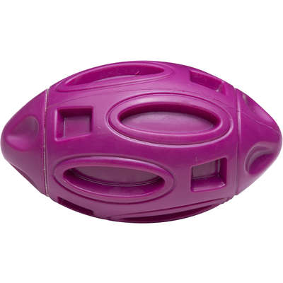 Brinquedo Bola de Rugby Roxo Sabor Frango para Cães