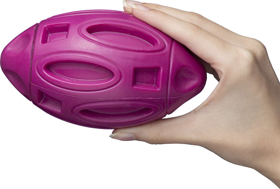 Brinquedo Bola de Rugby Roxo Sabor Frango para Cães - Tam. Único