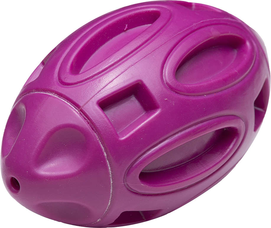 Brinquedo Bola de Rugby Roxo Sabor Frango para Cães - Tam. Único