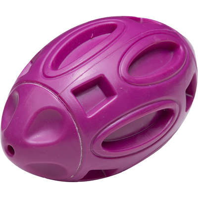 Brinquedo Bola de Rugby Roxo Sabor Frango para Cães
