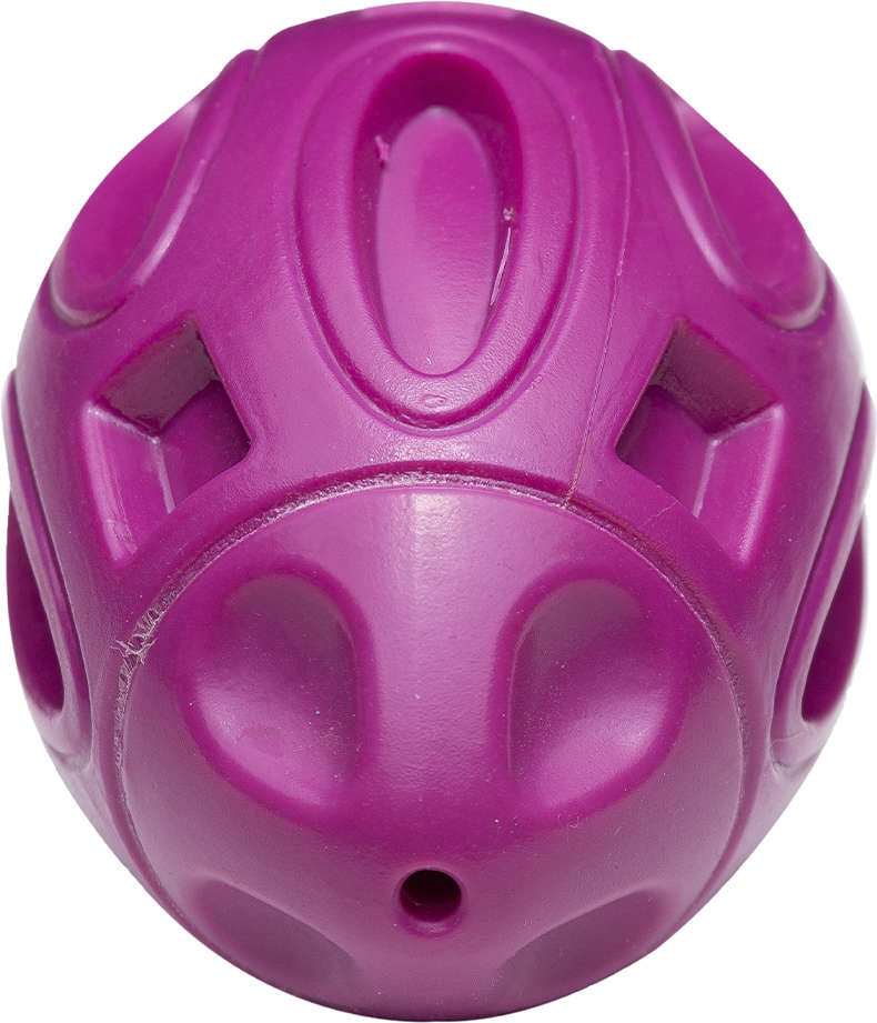 Brinquedo Bola de Rugby Roxo Sabor Frango para Cães - Tam. Único