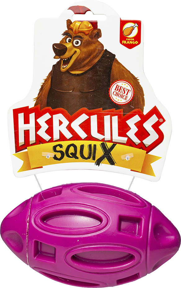 Brinquedo Bola de Rugby Roxo Sabor Frango para Cães - Tam. Único