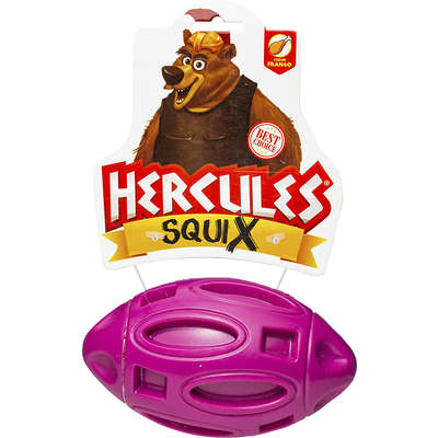 Brinquedo Bola de Rugby Roxo Sabor Frango para Cães