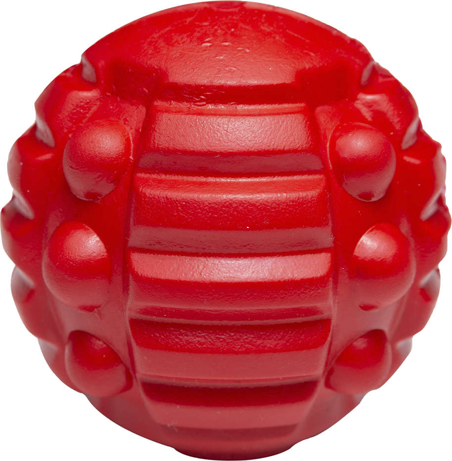 Brinquedo Bola com Apito Vermelho Sabor Frango para Cães - Tam. Único