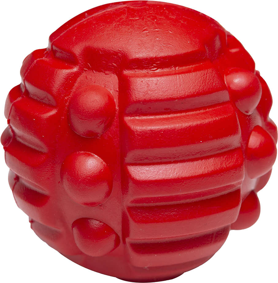 Brinquedo Bola com Apito Vermelho Sabor Frango para Cães - Tam. Único