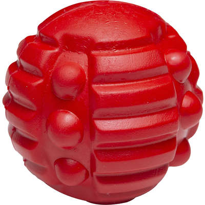 Brinquedo Bola com Apito Vermelho Sabor Frango para Cães