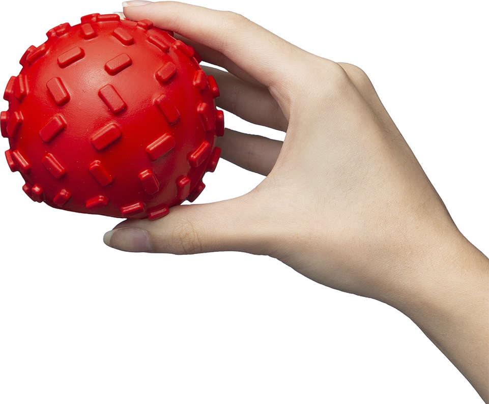 Brinquedo Bola com Dispenser de Ração Vermelho Sabor Bacon para Cães - Tam. Único