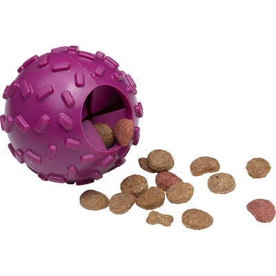 Brinquedo Bola com Dispenser de Ração Roxo Sabor Bacon para Cães