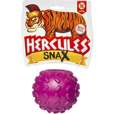 Brinquedo Bola com Dispenser de Ração Roxo Sabor Bacon para Cães
