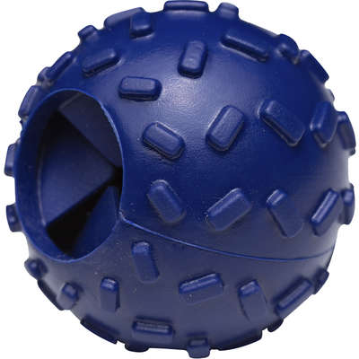 Brinquedo Bola com Dispenser de Ração Azul Sabor Bacon para Cães