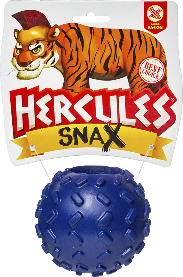 Brinquedo Bola com Dispenser de Ração Azul Sabor Bacon para Cães - Tam. Único