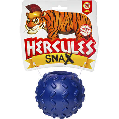 Brinquedo Bola com Dispenser de Ração Azul Sabor Bacon para Cães