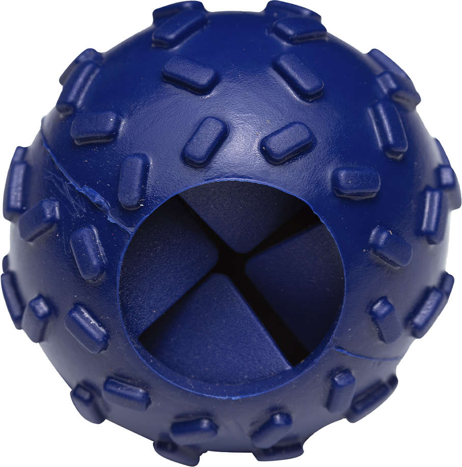 Brinquedo Bola com Dispenser de Ração Azul Sabor Bacon para Cães - Tam. Único