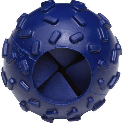Brinquedo Bola com Dispenser de Ração Azul Sabor Bacon para Cães