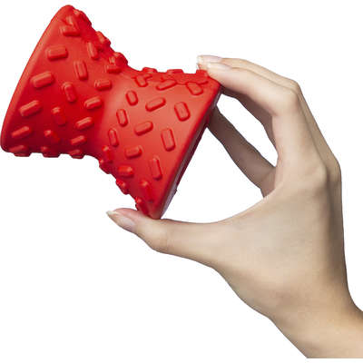 Brinquedo Ampulheta com Dispenser de Ração Vermelho Sabor Bacon para Cães