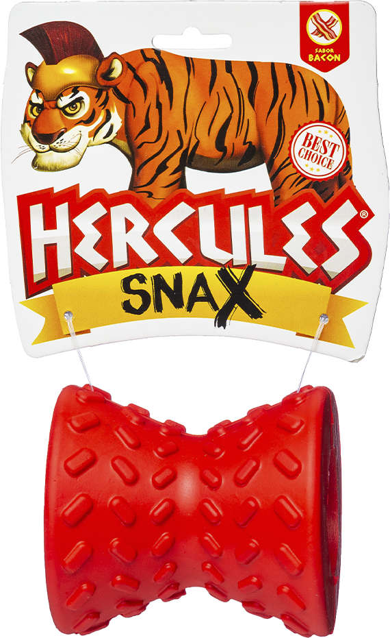 Brinquedo Ampulheta com Dispenser de Ração Vermelho Sabor Bacon para Cães - Tam. Único