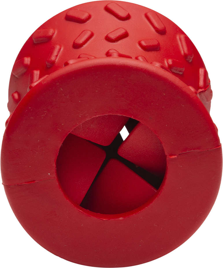 Brinquedo Ampulheta com Dispenser de Ração Vermelho Sabor Bacon para Cães - Tam. Único