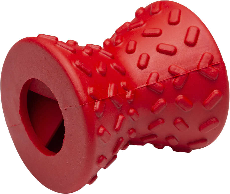 Brinquedo Ampulheta com Dispenser de Ração Vermelho Sabor Bacon para Cães - Tam. Único