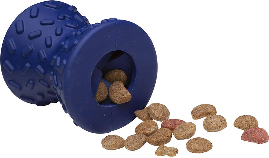 Brinquedo Ampulheta com Dispenser de Ração Azul Sabor Bacon para Cães - Tam. Único