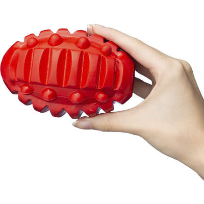 Brinquedo Barril com Dispenser de Ração Vermelho Sabor Bacon para Cães