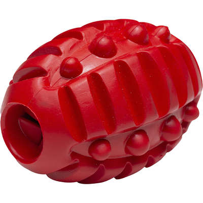 Brinquedo Barril com Dispenser de Ração Vermelho Sabor Bacon para Cães