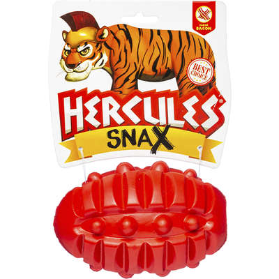 Brinquedo Barril com Dispenser de Ração Vermelho Sabor Bacon para Cães