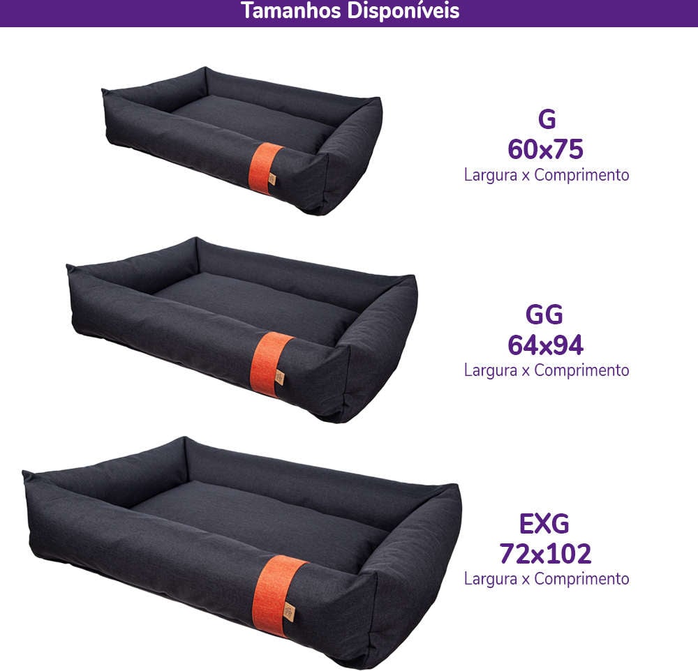 Cama Fábrica Pet Lona Chumbo - Tam. EXG
