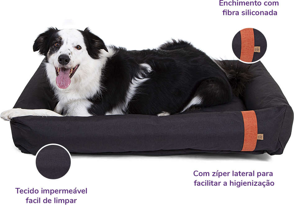 Cama Fábrica Pet Lona Chumbo - Tam. EXG