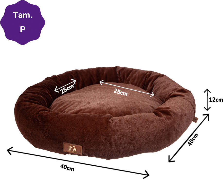 Cama Nuvem Pelúcia Marrom - Tam. P