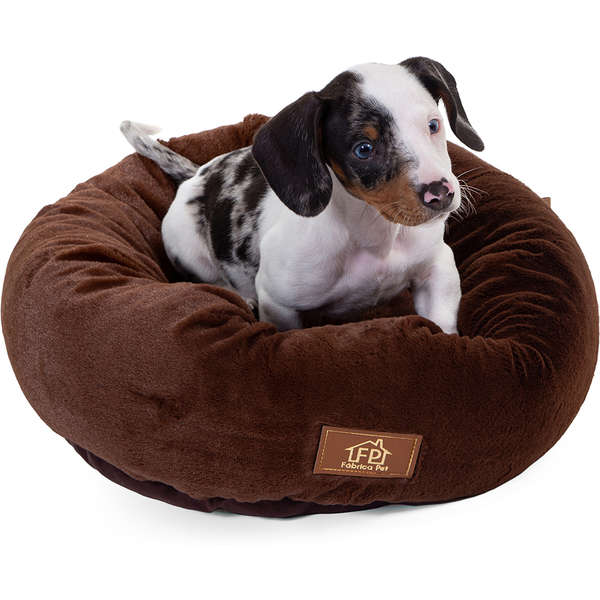 Cama Nuvem Pelúcia Marrom para cachorro filhote