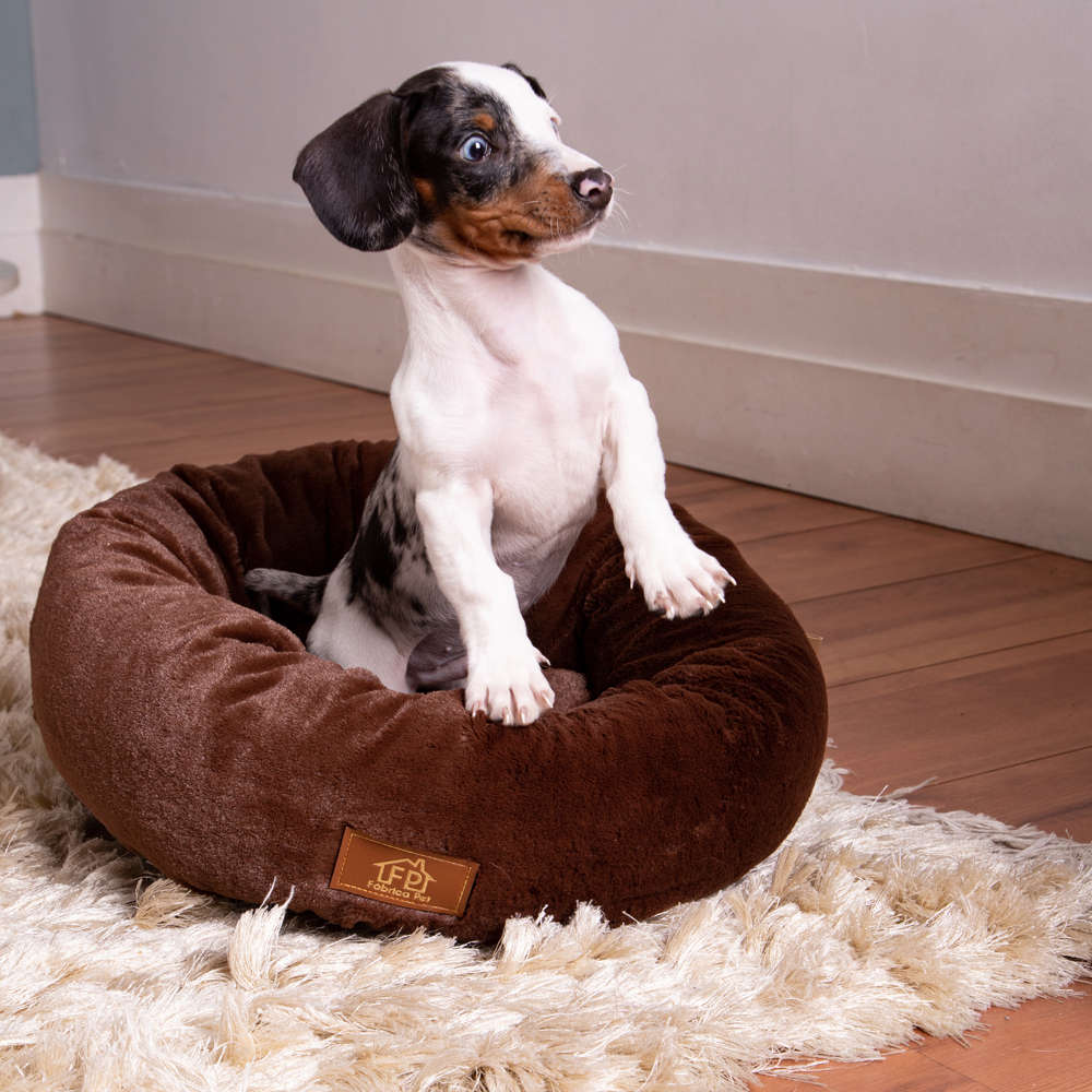 Cama Nuvem Pelúcia Marrom - Tam. P
