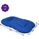 Almofada Retangular Lisa de Microfibra - Azul