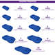 Almofada Retangular Lisa de Microfibra - Azul