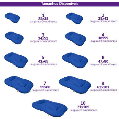 Almofada Retangular Lisa de Microfibra - Azul
