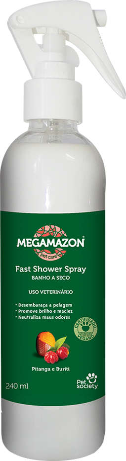 Banho a Seco Pet Society Megamazon Fast Shower Spray - 240 mL