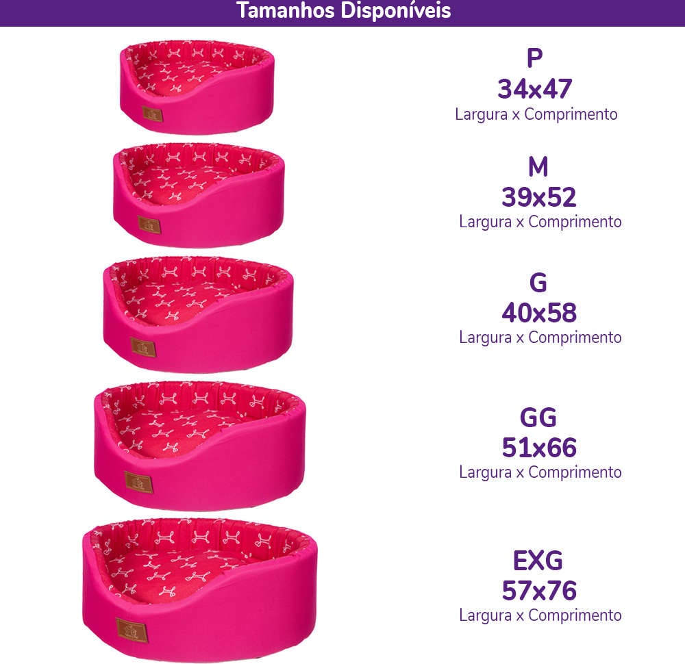 Cama Europa Paris Fábrica Pet Pink - Tam. M
