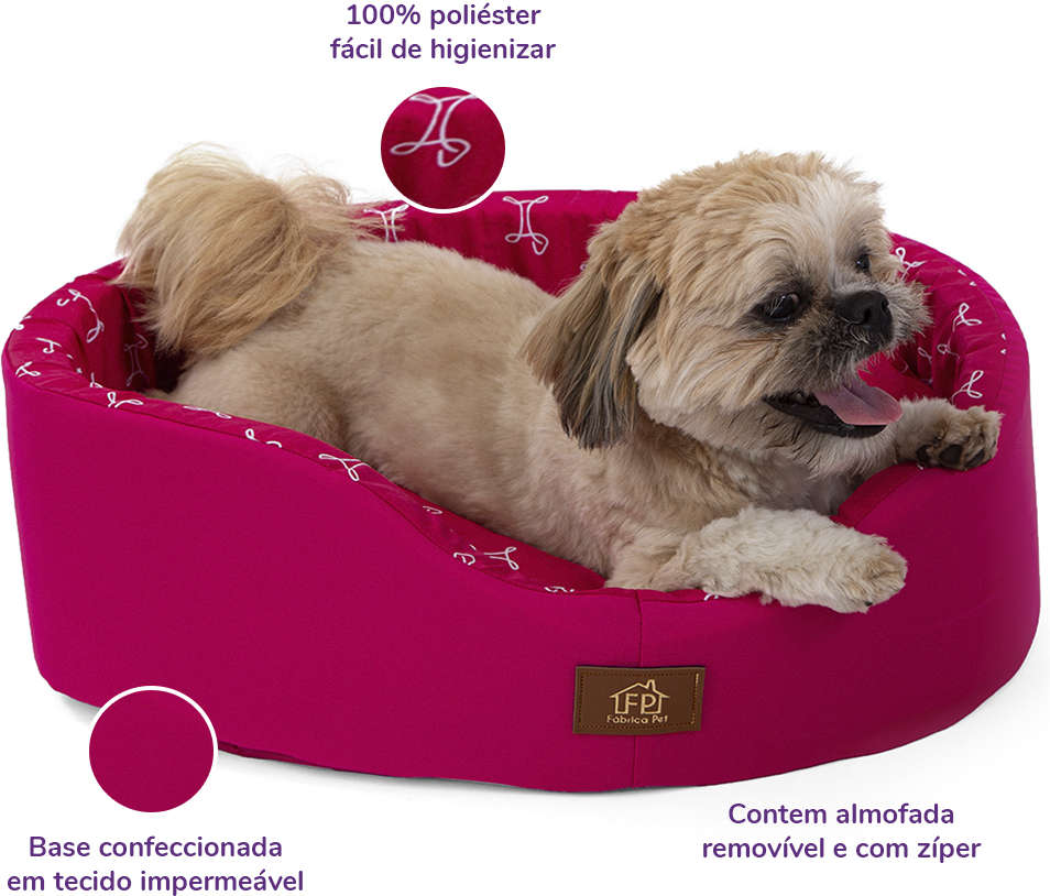 Cama Europa Paris Fábrica Pet Pink - Tam. M